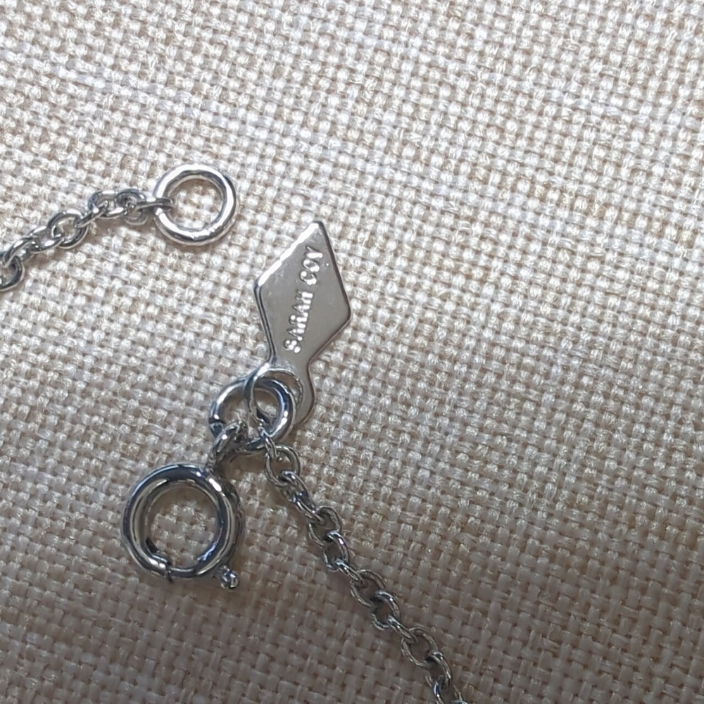 Vintage Sarah Coventry Hematite Rivoli Pendant Necklace - Silver Tone - Picture 6 of 7